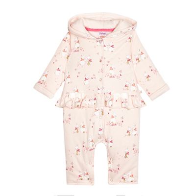 Baker by Ted Baker Baby girls' light pink bunny print snugglesuit
